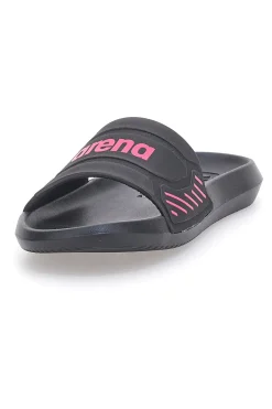 Ciabatte nere con logo fucsia e suola ergonomica URBAN EASY-ARENA New