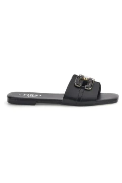 Ciabatte nere con morsetto PRE5413P-THE FIRST CHIC Outlet
