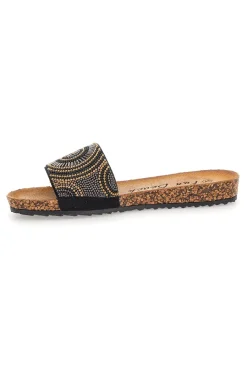 Ciabatte Nere Con Perline 14204-FUN BEACH Outlet