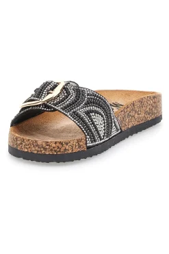 Ciabatte Nere Con Perline Me & Me 14602-ME u0026 ME Clearance