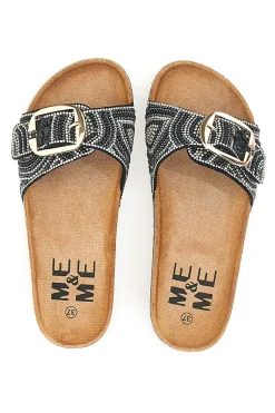 Ciabatte Nere Con Perline Me & Me 14602-ME u0026 ME Clearance