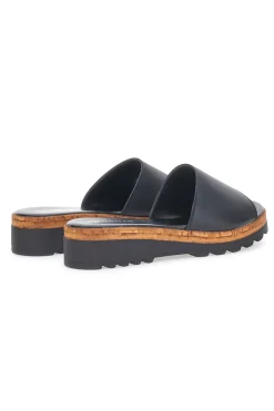 Ciabatte Nere con Platform Effetto Sughero Made in Italy 244870811-PITTARELLO Outlet