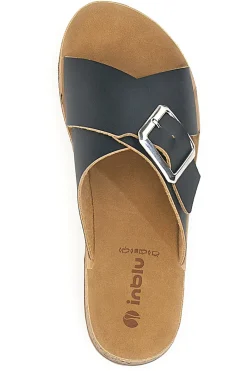 Ciabatte Nere con Platform e Fibbia 39 PK-INBLU Discount