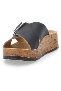 Ciabatte Nere con Platform e Fibbia 39 PK-INBLU Discount