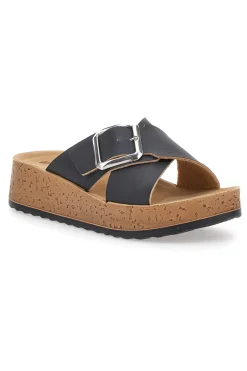 Ciabatte Nere con Platform e Fibbia 39 PK-INBLU Discount