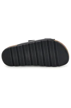 Ciabatte nere con sottopiede in vera pelle 335P20630SR-PITTARELLO BIO Clearance