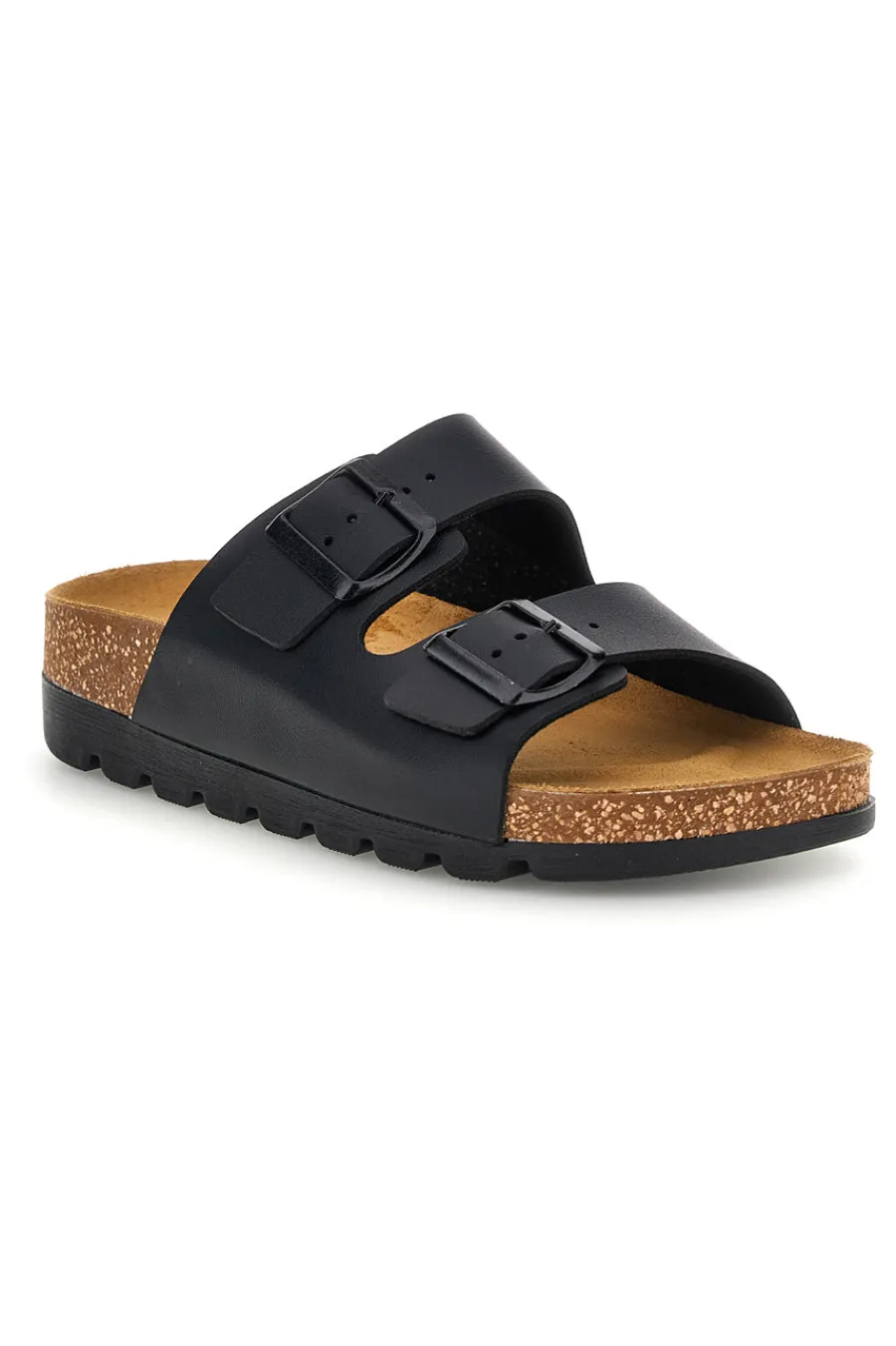 Ciabatte nere con sottopiede in vera pelle 335P20630SR-PITTARELLO BIO Clearance