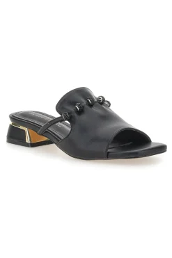 Ciabatte Nere Con Tacco Basso 9015-LAURA BIAGIOTTI Outlet