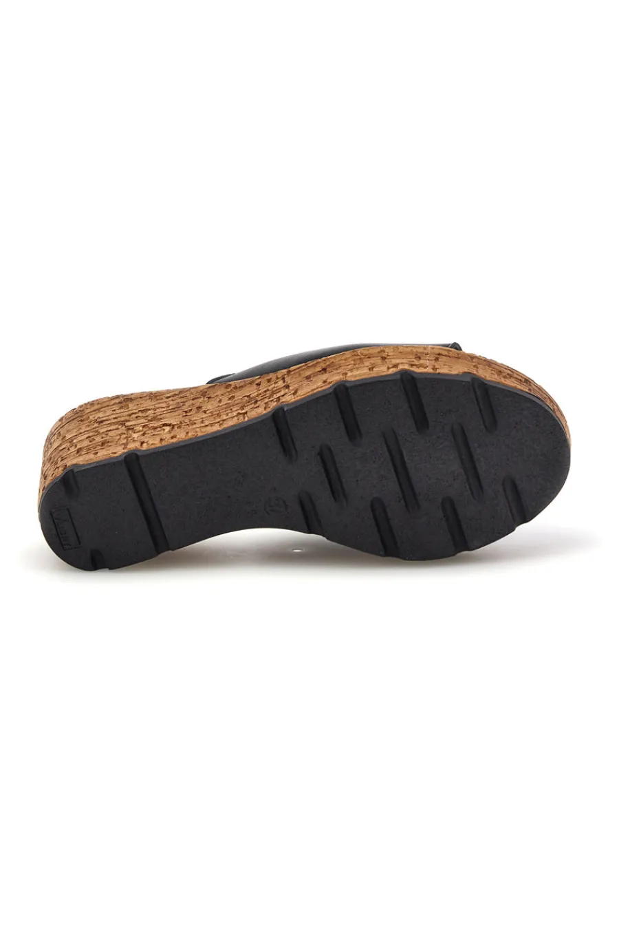 Ciabatte nere con zeppa effetto sughero 27623002-PITTARELLO Hot