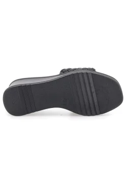 Ciabatte Nere Con Zeppa 18009-PLOCADI Discount