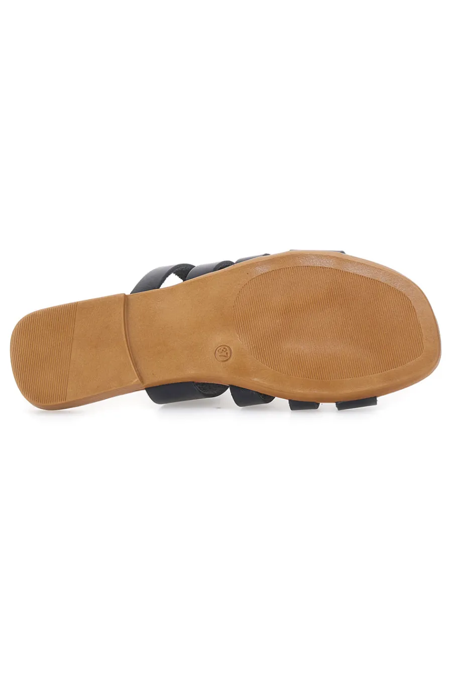Ciabatte Nere Flat Con Tomaia in Pelle Made in Italy 31-PRIMA RIGA Hot