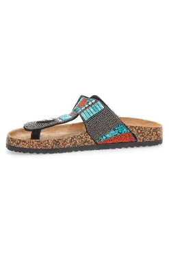 Ciabatte Nere Infradito Con Borchie e Perline Me & Me 14179-ME u0026 ME Outlet