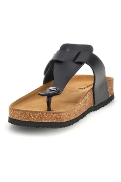 Ciabatte nere infradito con sottopiede preformato Made in Italy in vera pelle S31C370-SUPERGA Hot