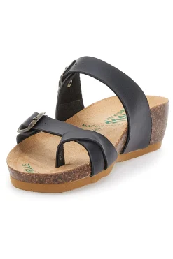 Ciabatte Nere Infradito Made In Italy Con Cinturini 22710-BIO UP Discount