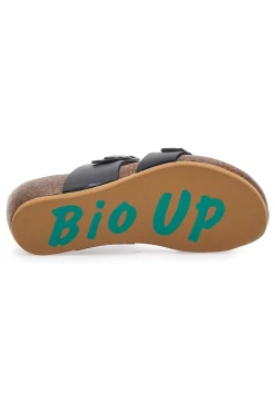 Ciabatte Nere Infradito Made In Italy Con Cinturini 22710-BIO UP Discount