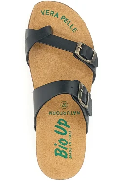 Ciabatte Nere Infradito Made In Italy Con Cinturini 22710-BIO UP Discount