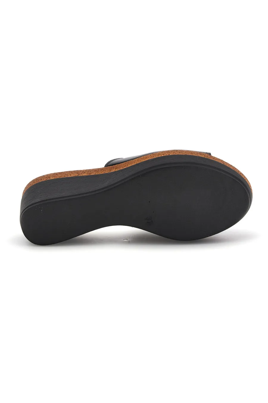 Ciabatte nere in pelle con zeppa 28004525-PITTARELLO