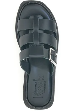 Ciabatte Nere In Pelle Made in Italy 5827-PITTARELLO ROCK Outlet