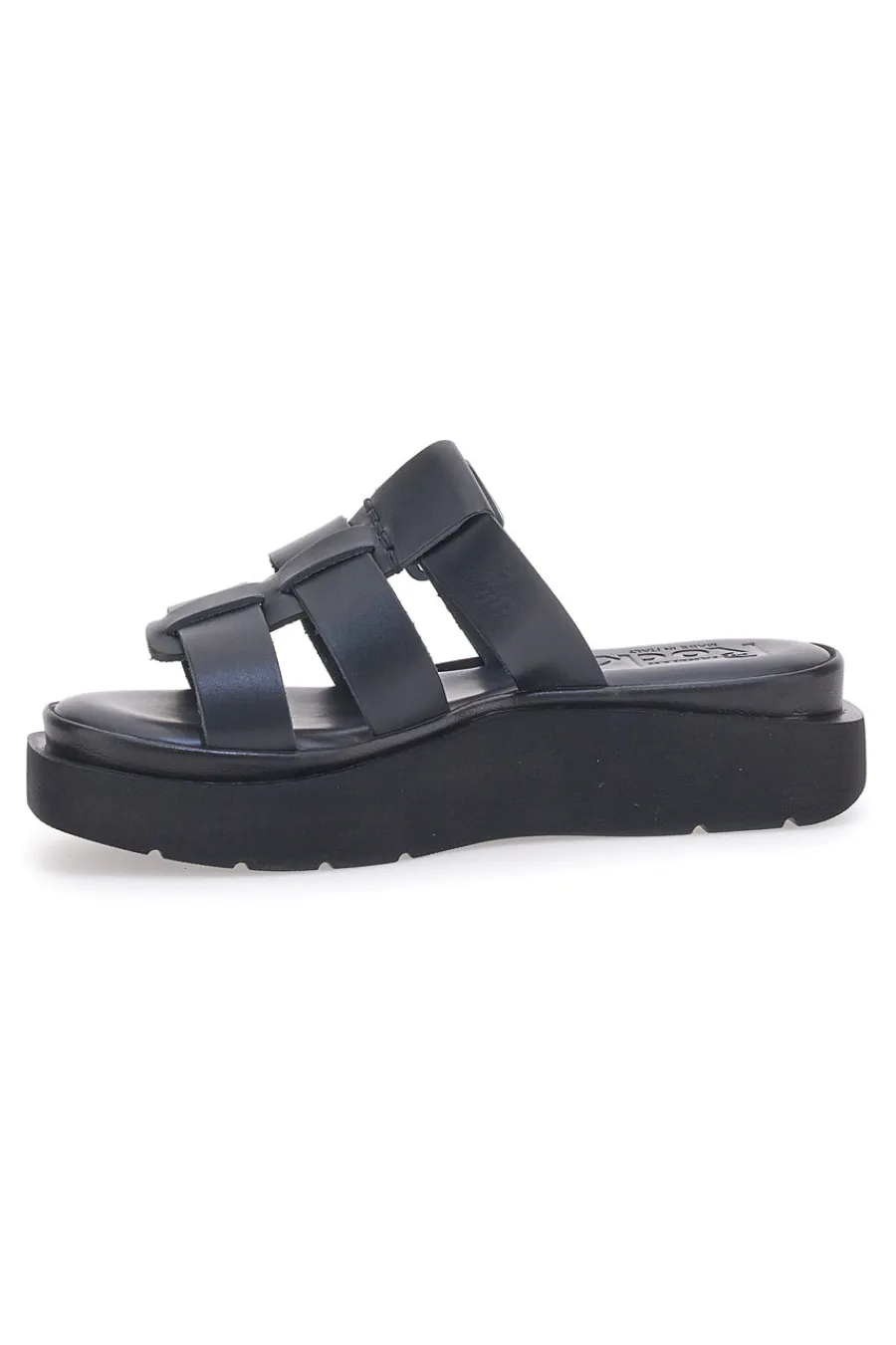 Ciabatte Nere In Pelle Made in Italy 5827-PITTARELLO ROCK Outlet