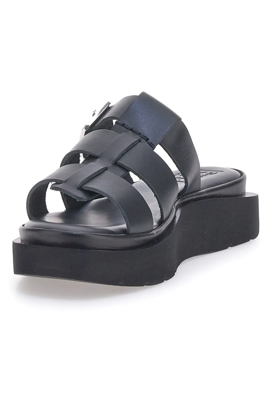 Ciabatte Nere In Pelle Made in Italy 5827-PITTARELLO ROCK Outlet