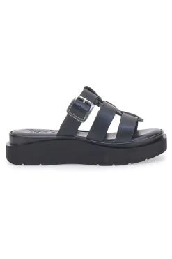 Ciabatte Nere In Pelle Made in Italy 5827-PITTARELLO ROCK Outlet