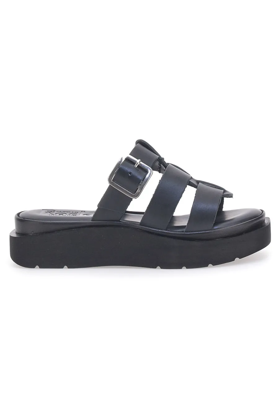 Ciabatte Nere In Pelle Made in Italy 5827-PITTARELLO ROCK Outlet