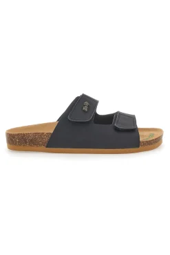Ciabatte Nere Made In Italy Con Sottopiede In Vera Pelle 26411-BIO UP Clearance