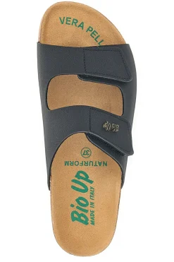 Ciabatte Nere Made In Italy Con Sottopiede In Vera Pelle 26411-BIO UP Clearance
