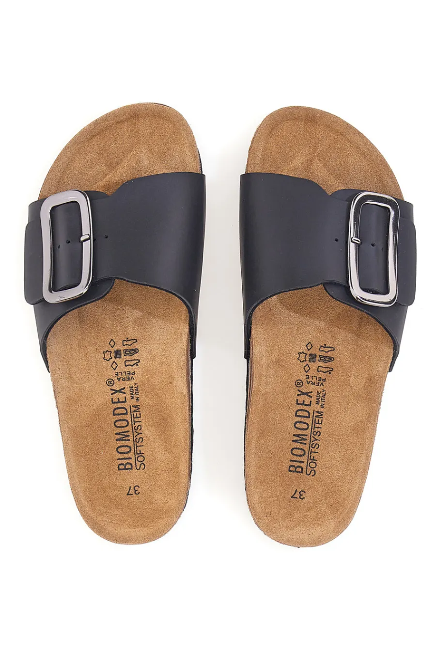 Ciabatte Nere Made In Italy Con Plantare In Vera Pelle 31836-BIOMODEX Hot