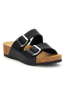 Ciabatte nero sottopiede in vera pelle 293A350SR-PITTARELLO ECO