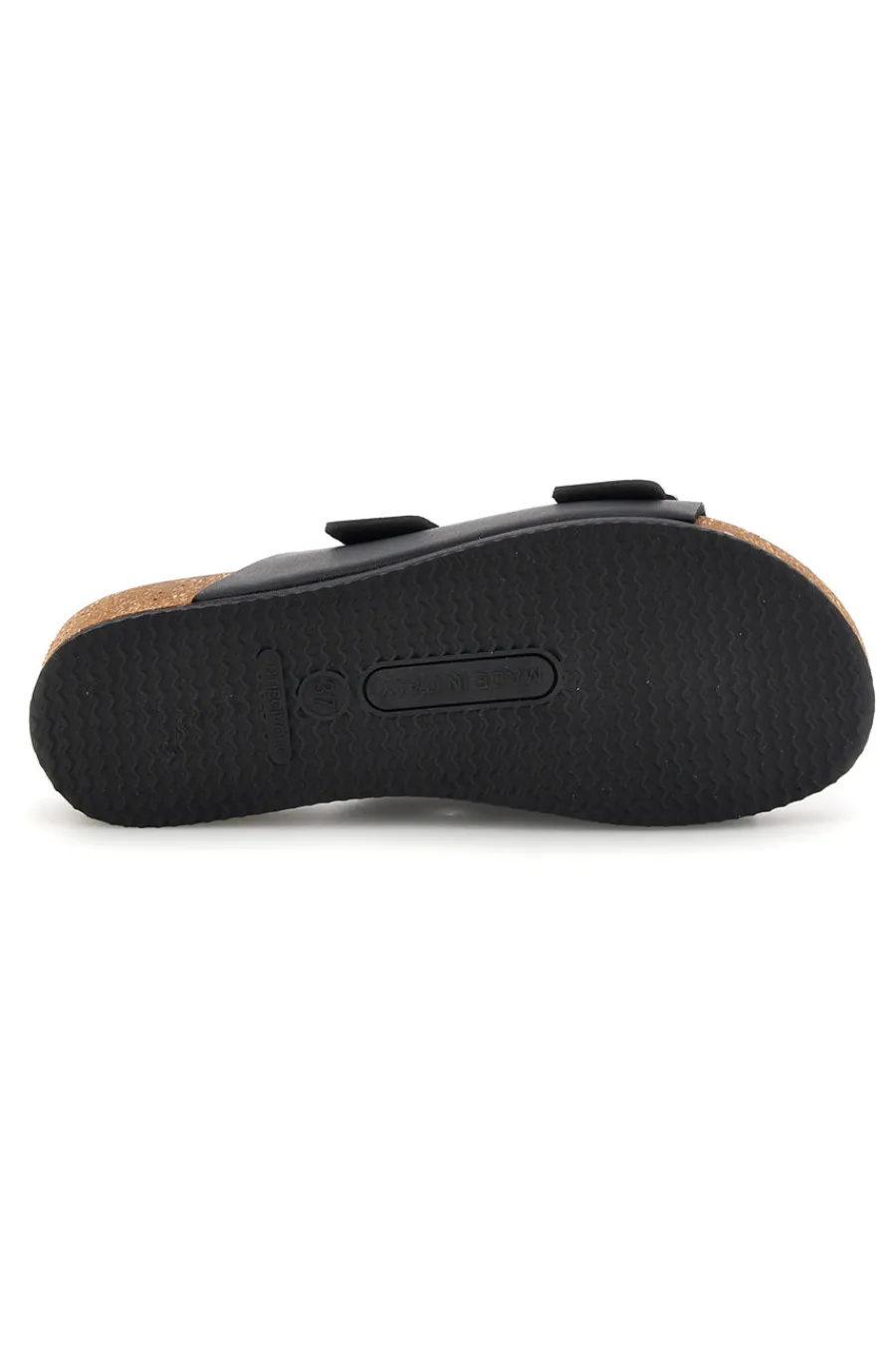 Ciabatte nero sottopiede in vera pelle 293A350SR-PITTARELLO ECO