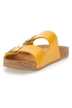 Ciabatte Ocra con Doppia Fibbia Made in Italy 335A20630SR-PITTARELLO TIERRA Clearance
