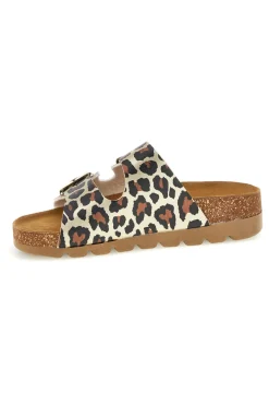Ciabatte oro animalier con sottopiede in vera pelle 335P20630SR-PITTARELLO BIO Online
