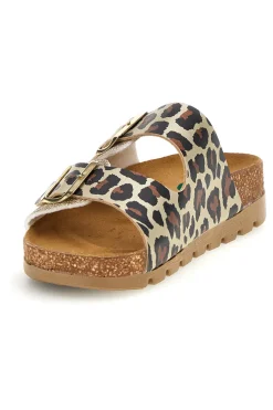 Ciabatte oro animalier con sottopiede in vera pelle 335P20630SR-PITTARELLO BIO Online
