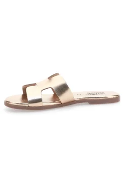 Ciabatte oro con fascia a H R01-PITTARELLO SUN Outlet