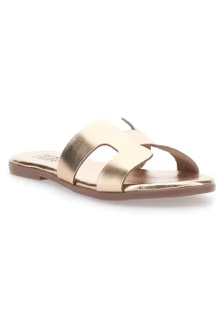 Ciabatte oro con fascia a H R01-PITTARELLO SUN Outlet