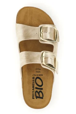 Ciabatte oro con sottopiede in vera pelle 250A20630S-PITTARELLO BIO Hot