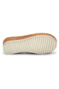 Ciabatte Oro con zeppa in vera pelle Made in Italy 23317428-PITTARELLO Outlet