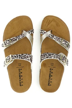 Ciabatte oro stampa animalier 335A312SR-PITTARELLO TIERRA Discount
