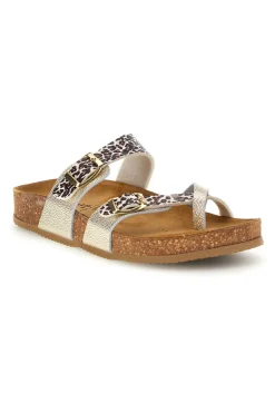 Ciabatte oro stampa animalier 335A312SR-PITTARELLO TIERRA Discount