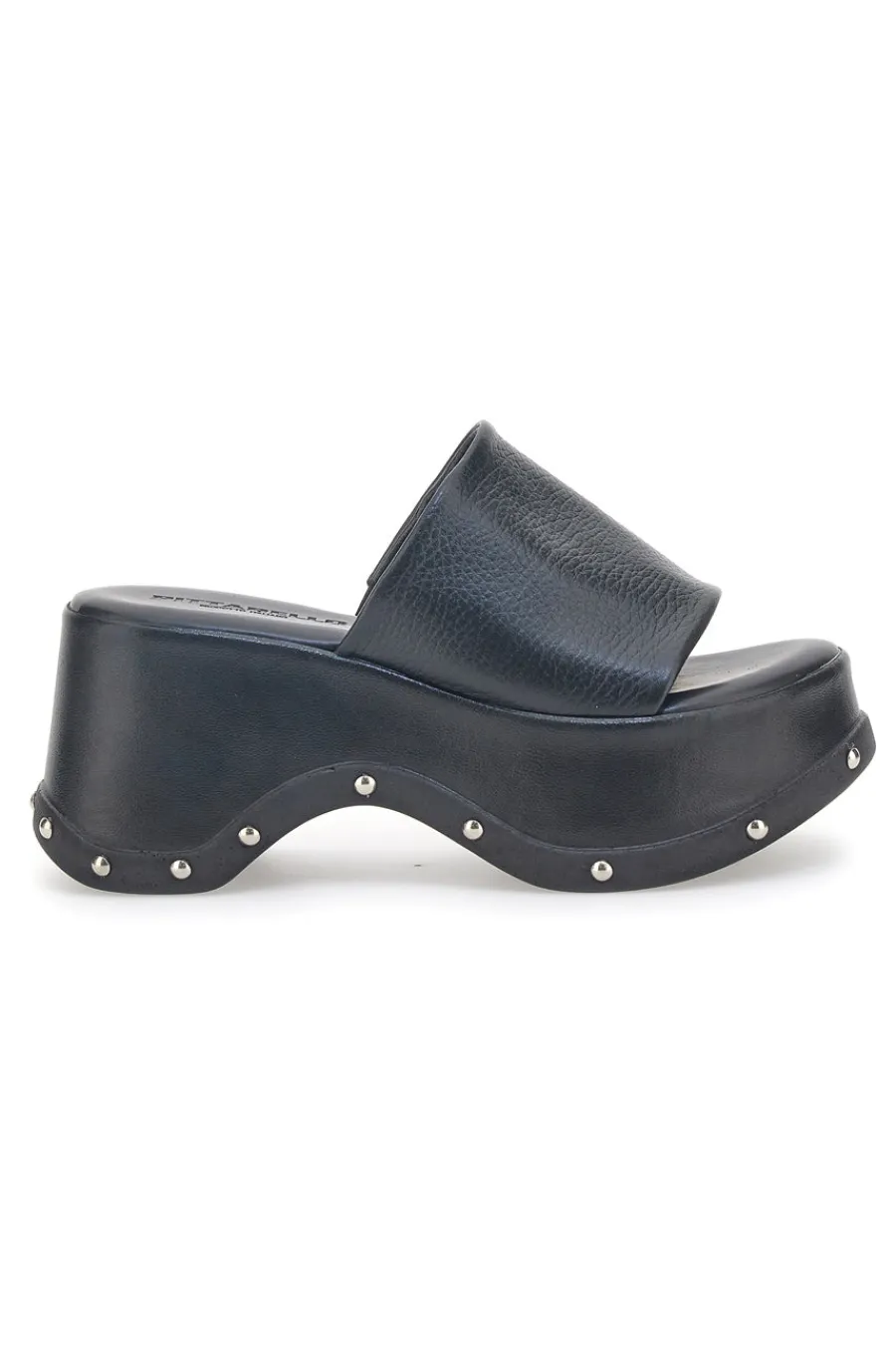 Ciabatte Platform Nere in Pelle 5765-PITTARELLO Outlet