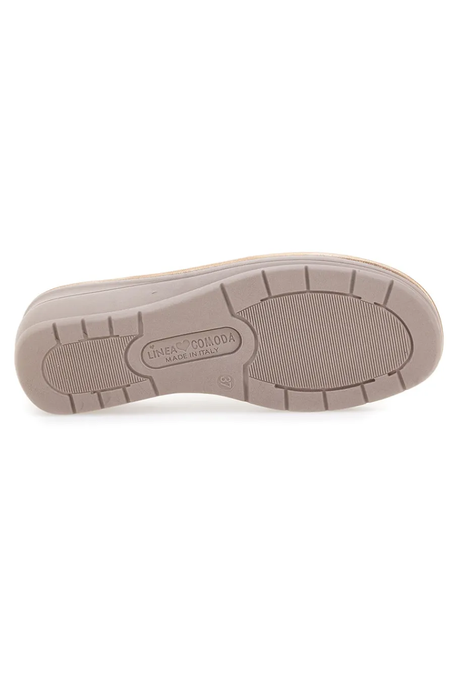 Ciabatte Platino con Dettagli Dorati 7225-LINEA COMODA Discount