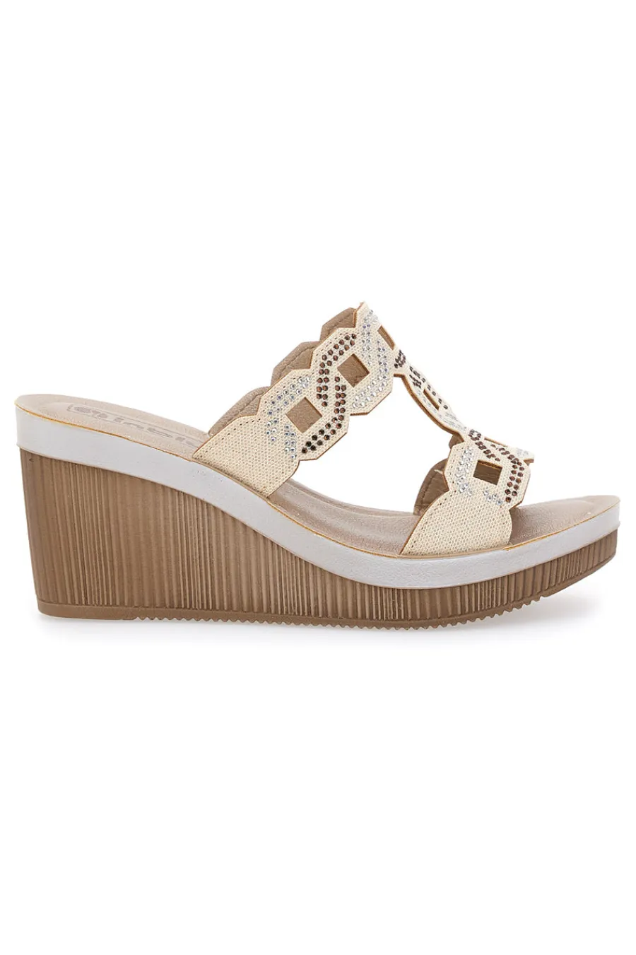 Ciabatte Con Zeppa e Strass 34 As-INBLU Clearance