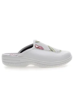 Ciabatte professionali bianche con ricamo floreale The 5533-MRS CHEF Hot