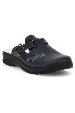 Ciabatte professionali blu in vera pelle Made in Italy 8005-MRS CHEF New