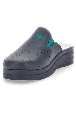Ciabatte professionali blu traforate con sottopiede in vera pelle 729-BIO UP Outlet