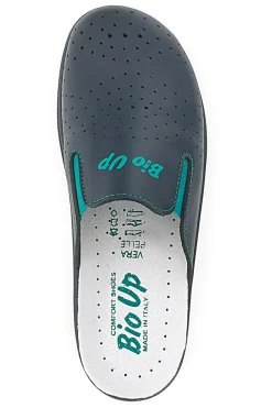 Ciabatte professionali blu traforate con sottopiede in vera pelle 729-BIO UP Outlet