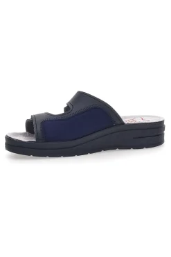 Ciabatte Professionali In Vera pelle blu Made in Italy 1781-MRS CHEF Discount