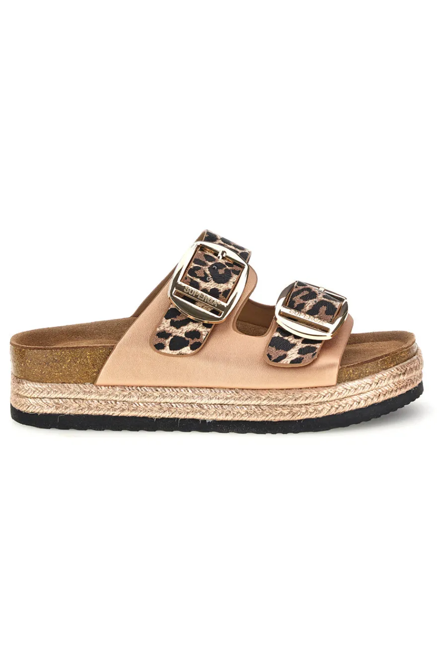 Ciabatte rosa oro con doppia fibbia S11U421-SUPERGA Online