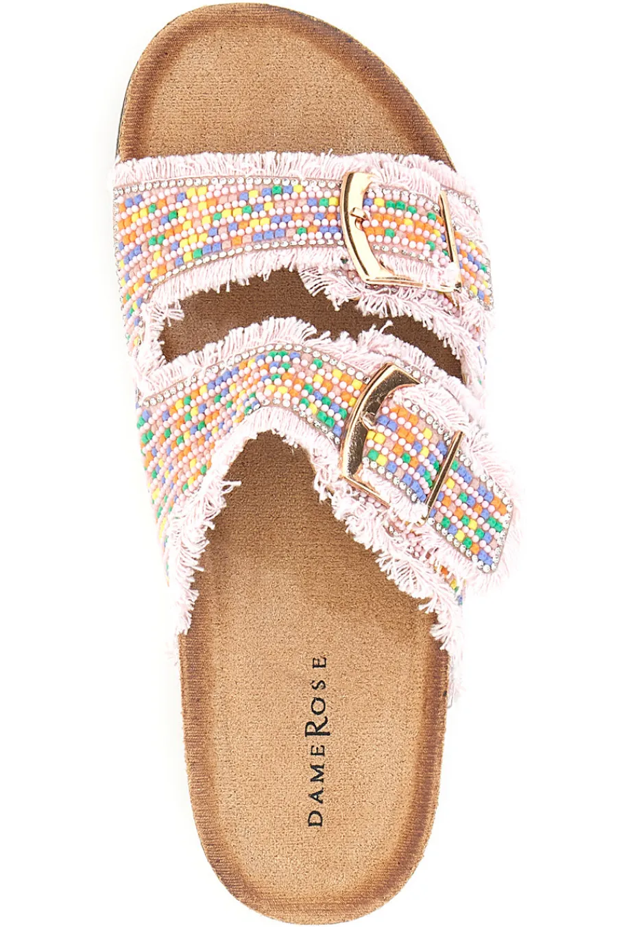 Ciabatte platform con perline multicolor APY66-DAME ROSE Hot
